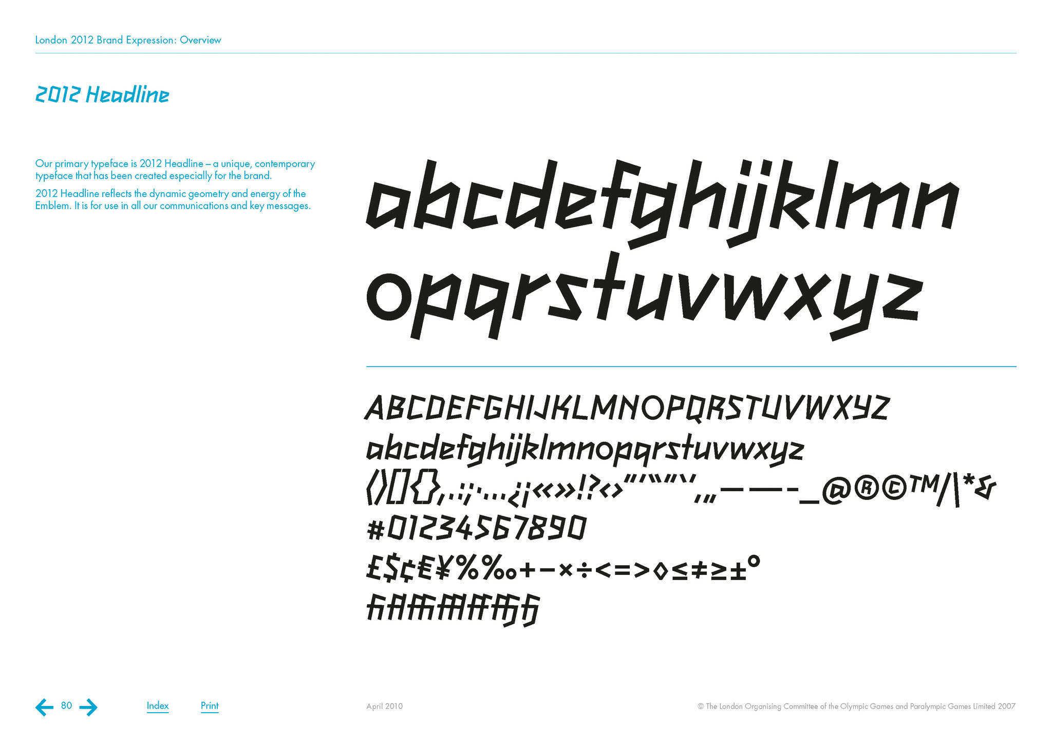 London 2012 Typographic Sample